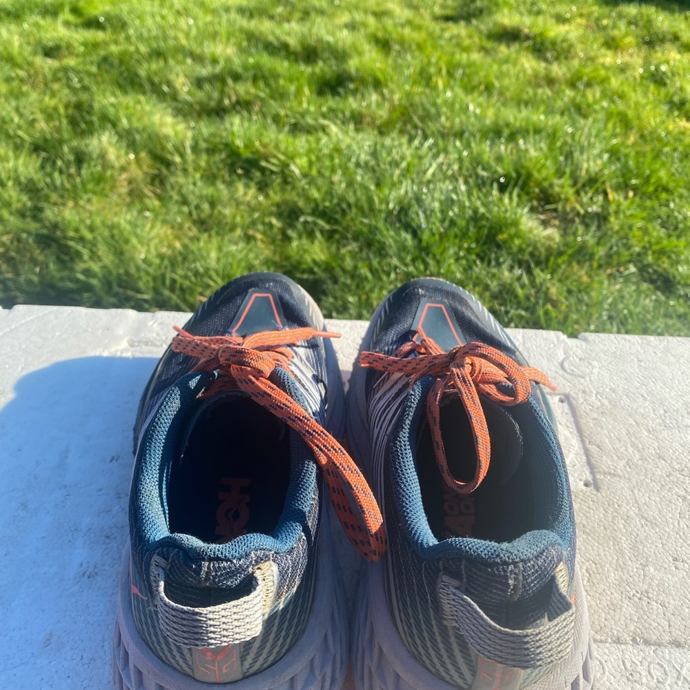 Hoka Speedgoat 4 Womens Black and White Trail Outdoor Running Sneakers Size 5 - Picture 7 of 16